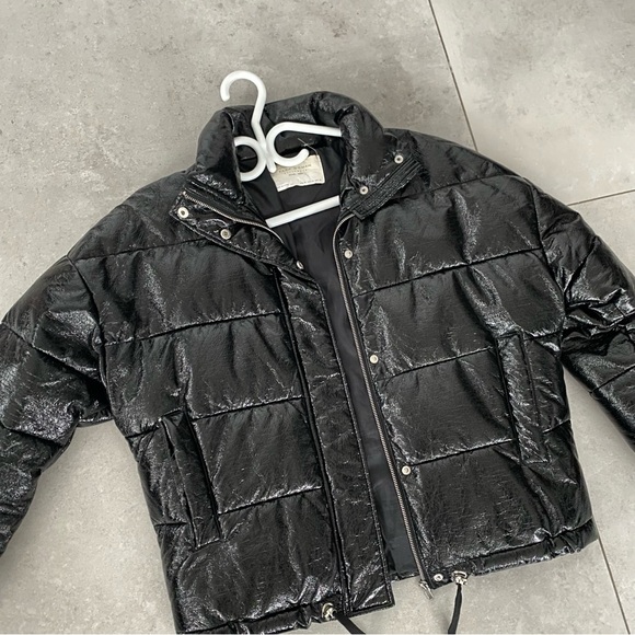 ZARA SHINY PUFFER COAT - Picture 2 of 9